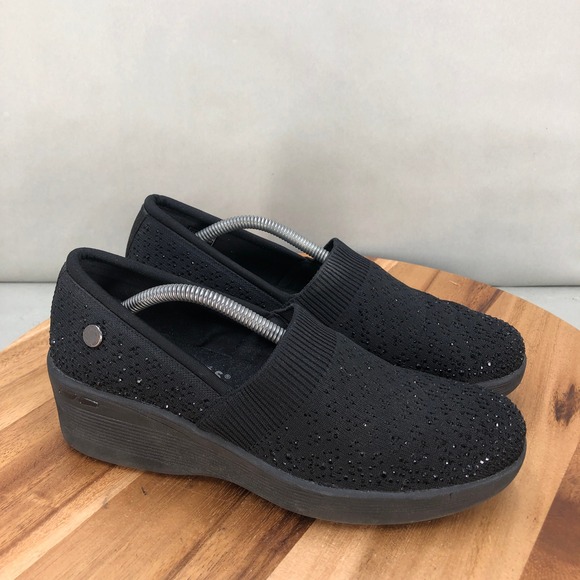 Skechers Martha Stewart Pier Lite Wedge Slip On Shoes Embellished Black Size 7.5 - Picture 1 of 8